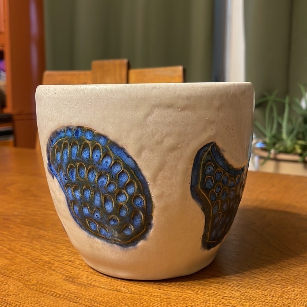Artisan Peacock Pottery Vase Peacock Feather Pottery Vase